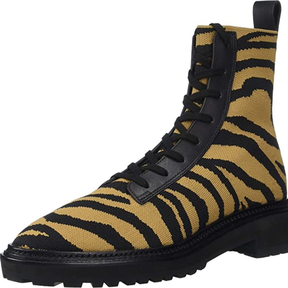 Loeffler Randall Brady-KNIT Fashion Tiger Pattern Women's Boots